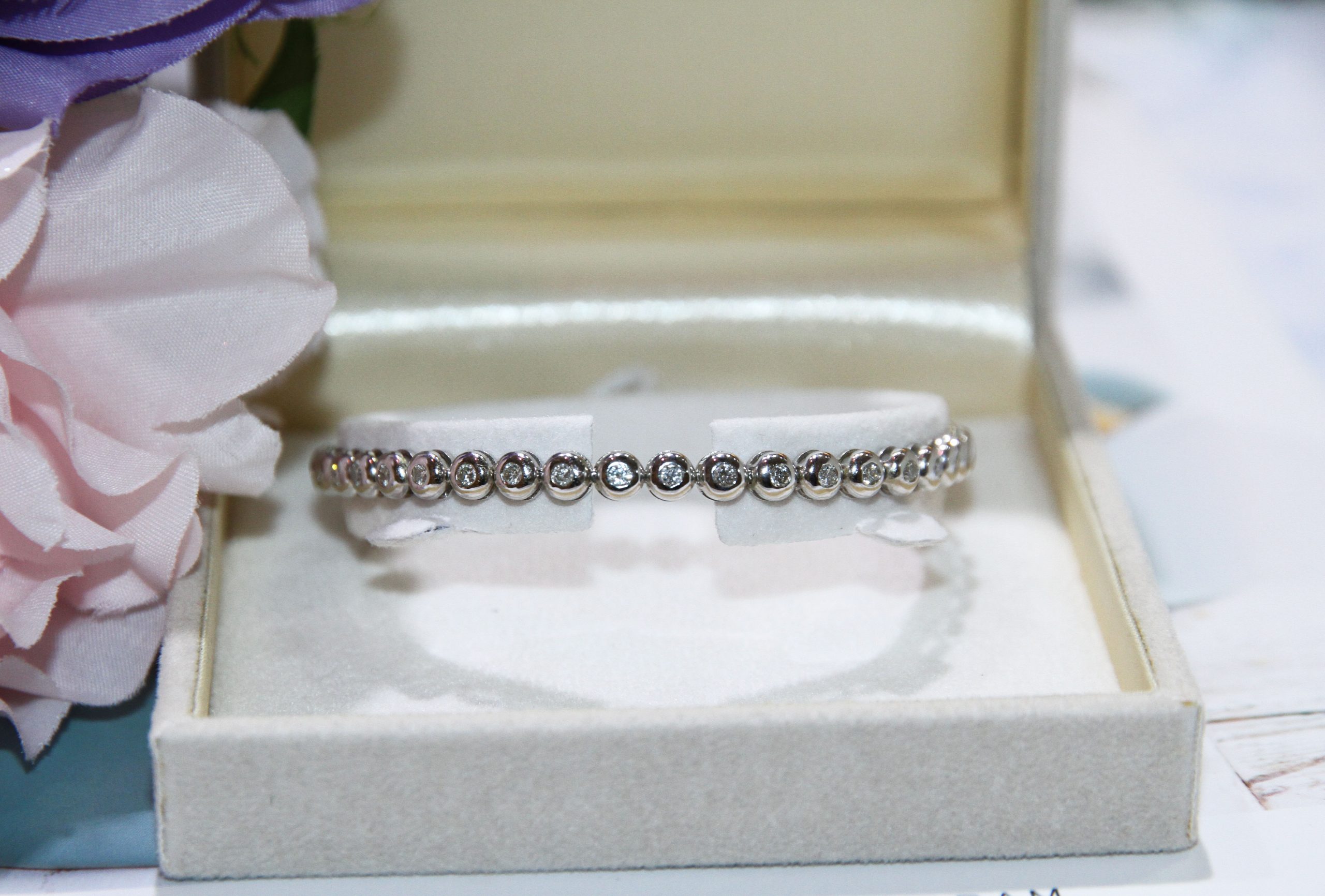 bezel diamond tennis bracelet